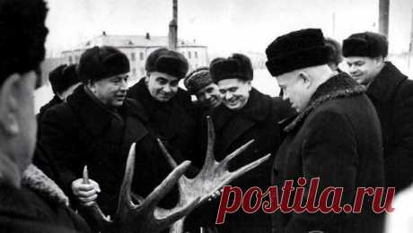Ларионов вручает Хрущеву «Лосиные рога». Тогда же Первый секретарь обкома Рязанской области буквально наставил рога Хрущеву в связи с крупной экономической аферой, известной как «Рязанское чудо».