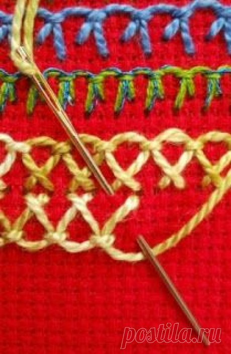 Fat-Quarter: Up and down buttonhole stitch