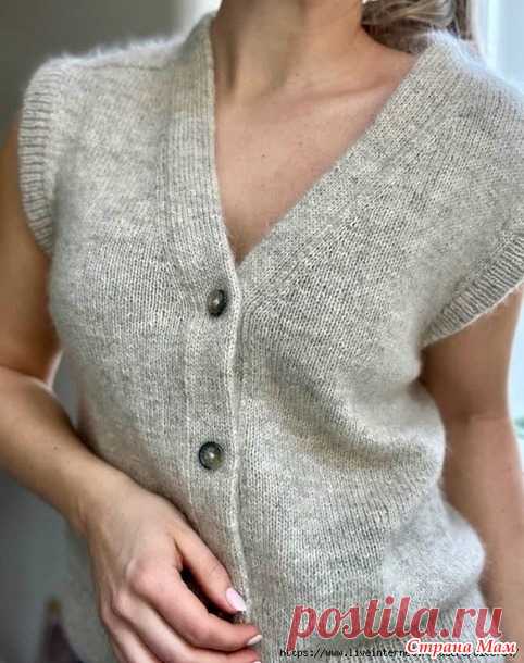 Жилет PAUL Vestby от Moreca knit. Спицы