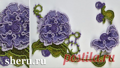 Ирландское кружево - Урок крючком 83
