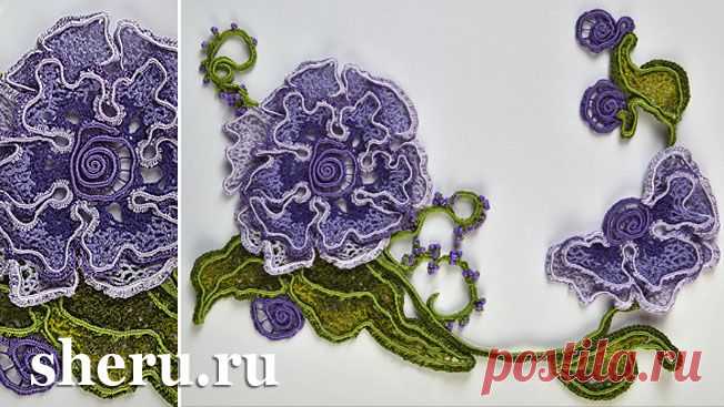 Ирландское кружево - Урок крючком 83