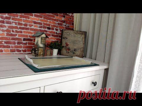 шкатулка из шпатлевки. декор формы. часть 2