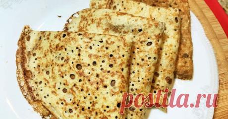 Блинчики диетические, очень нежные — без муки и молока!