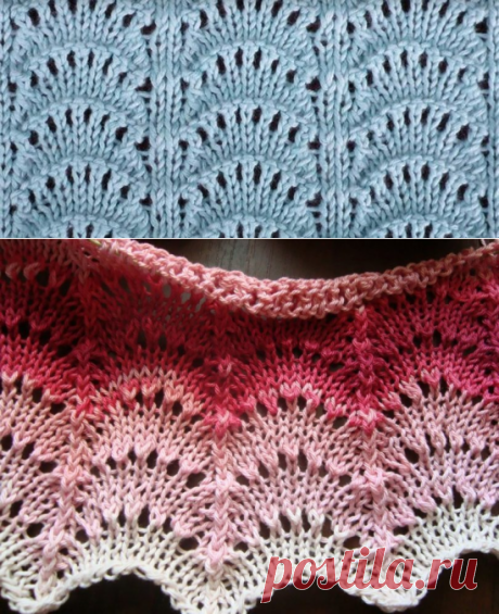 Узор павлиний хвост: схемы и описания. Вариант 1, классический
Вариант 2, объемный. Вариант 3, с волнами. Палантин узором павлиний хвост спицами. Юбка узором павлиний хвост спицами