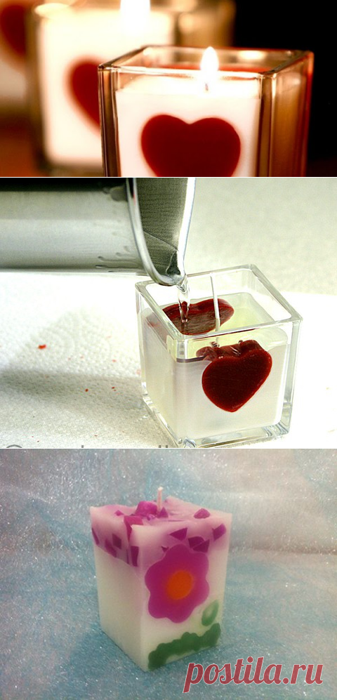 DIY Vela Decorativa Con detalle Corazón