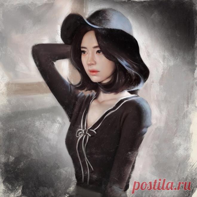 Женские портреты в иллюстрациях Жюстина Флорентина