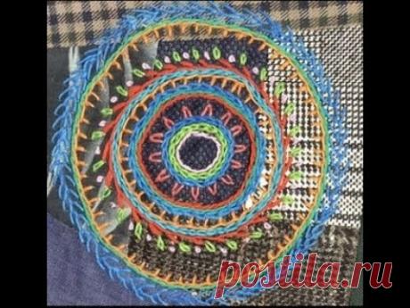 Пэчворк для новичков. Крейзи квилт. Часть 2. Декоративные стежки.