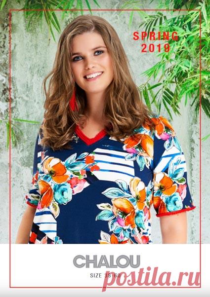 Лукбуки женской одежды больших размеров немецкой компании Chalou весна 2019