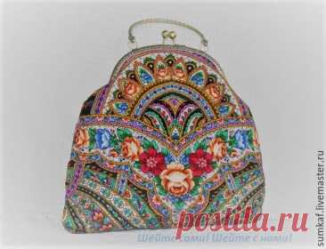 Мастер-класс Шьем нарядную сумочку из павловопосадского платка своими руками с ФОТО и Видео