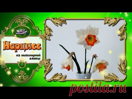 Нарцисс из полимерной глины - YouTube