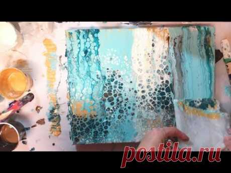 New Technique! Loaded Paper Towel Swipe Acrylic Pour