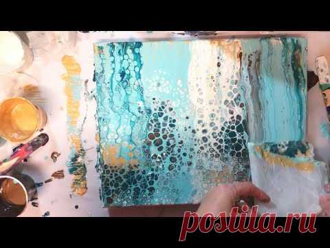 New Technique! Loaded Paper Towel Swipe Acrylic Pour