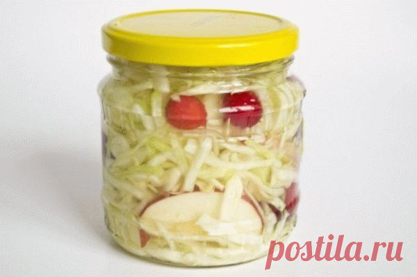 Капуста с яблоками на зиму в банках | Ekskyl