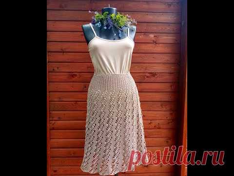 Красивая летняя юбка крючком. МК. Вязание крючком.