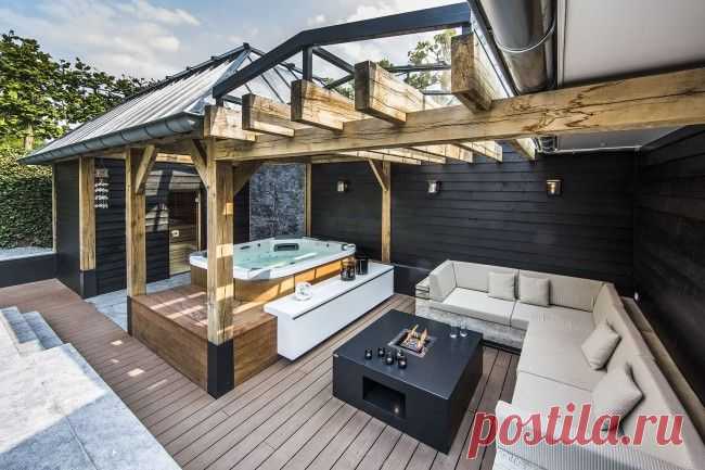 ⒽⓂ Проект бани из бруса с террасой: открывая новые возможности - HappyModern.RU