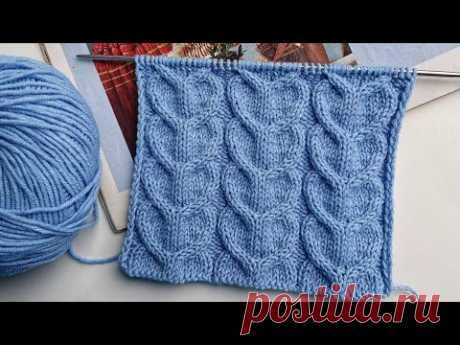 💙 Рельефные "Сердечки"/ Схема узора/ Relief pattern "Hearts"