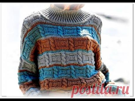 НОВИНКА! Простой и очень красивый узор спицами для мужских и женских изделий.