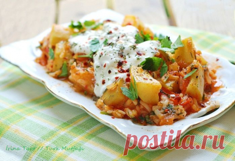 Интересное блюдо Kabak Borani кабачок с рисом