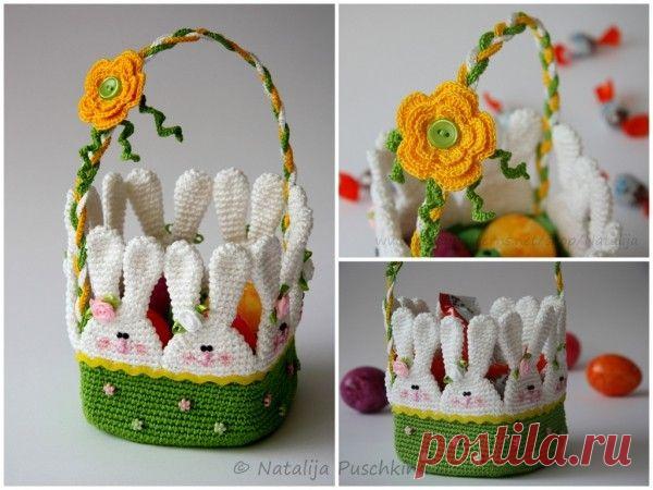 Зайчики в корзинке от Natalija Puschkina
