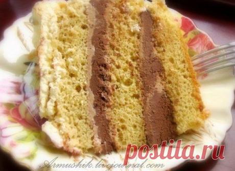 Как приготовить высокий, нежный бисквит для торта (без духовки) - рецепт, ингридиенты и фотографии