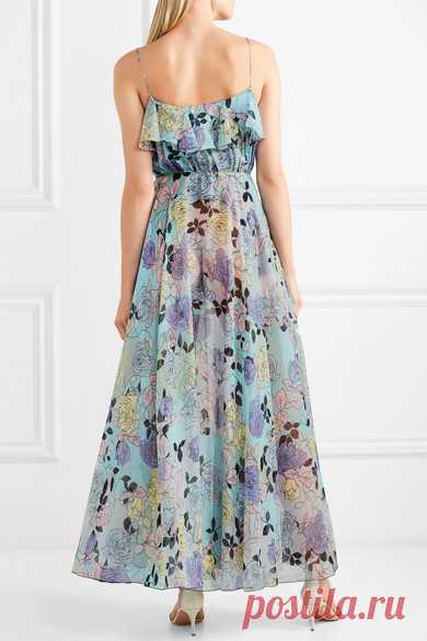 Raquel Diniz | Alix printed silk-georgette gown | NET-A-PORTER.COM