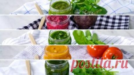 Cinco Jeitos de Fazer Pesto ~ Receita Receita com instruções em vídeo: Aprenda cinco jeitos de fazer pesto. É fácil, rápido e fica uma delícia com macarrão, saladas ou sanduíches! 
     Ingredientes: 2 maços de manjericão, ½ xícara de parmesão ralado, 1 dente de alho, ½ xícara de azeite de oliva, Sal e pimenta preta a gosto, 40g de nozes picadas