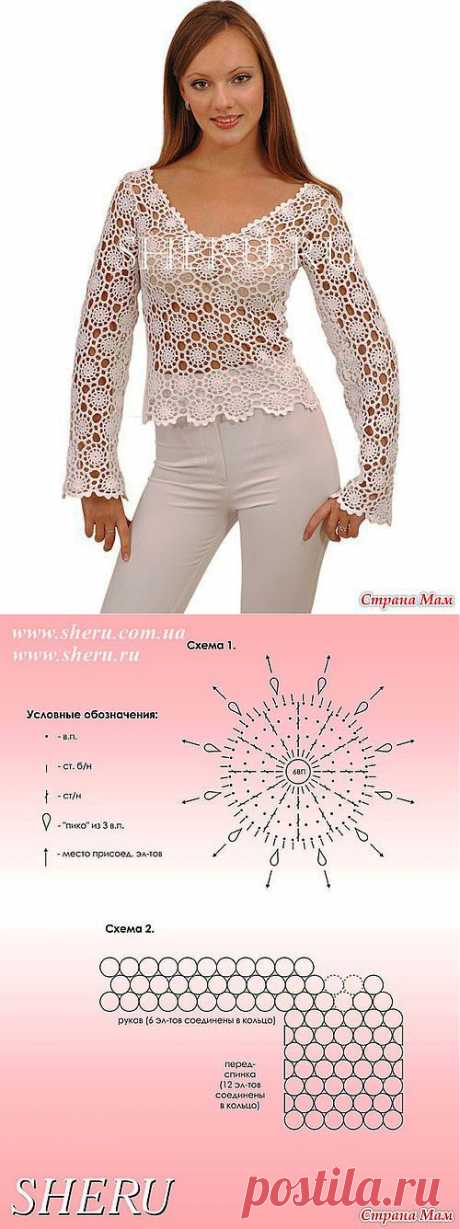 Ажурная кофточка: Дневник группы "Все в ажуре... (вязание крючком)" - Страна Мам