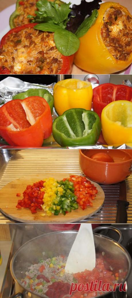 Перцы фаршированные мясом в духовке