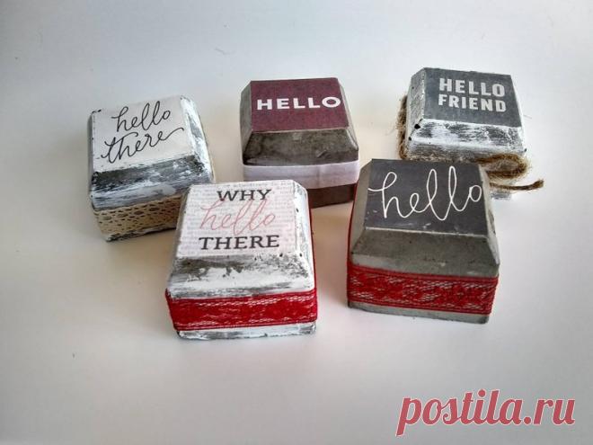 Rustic concrete Paperweights sold separately | Etsy