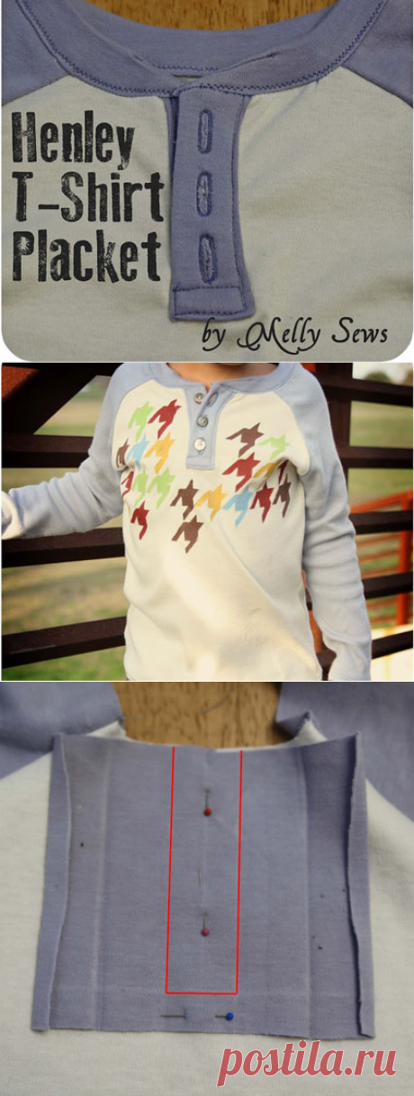 Henley T-Shirt Placket - Melly Sews