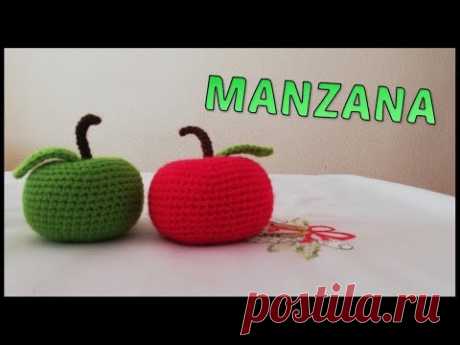 Manzana hecha a crochet