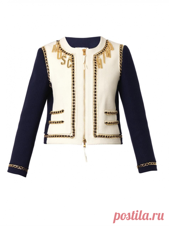 Chain-embellished bouclé jacket | Moschino | MATCHESFASHION.COM