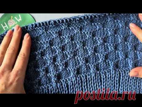 ✨Простой, но роскошный узор “Соты” спицами 🧶 Идеально для кардигана и пуловера!