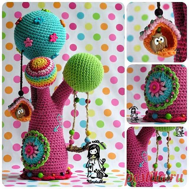 Crochet rainbow tree pdf pattern DIY от VendulkaM на Etsy