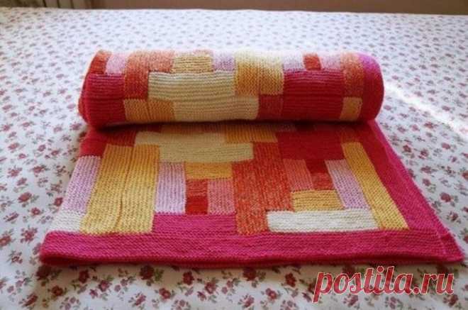 Милый пледик спицами