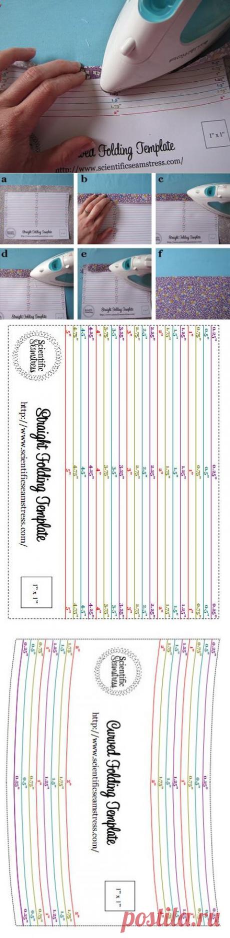 Как сделать ровную подгибку припусков + 2 шаблона | Варварушка-Рукодельница
