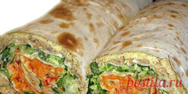 Простые и вкусные рулеты из лаваша с разными начинками (обжаренные на сковороде и запеченные в духовке)