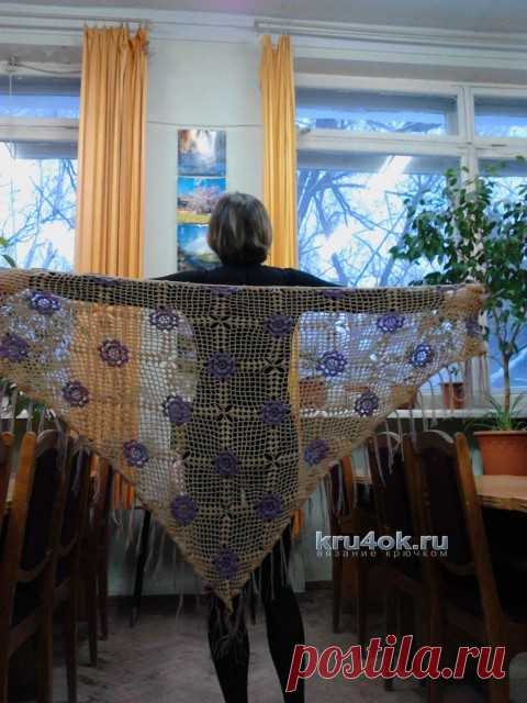 Шаль крючком – работа Надежды Угловой - вязание крючком на kru4ok.ru
