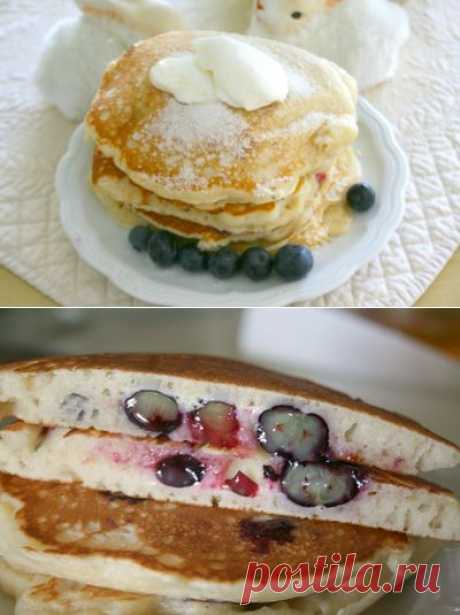 Felipe's Virtuoso: Overnight sourdough pancakes (Hensperger). Блины с припеком по-американски.