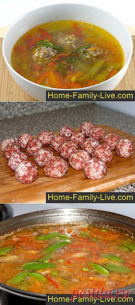 Суп с фрикадельками - пошаговый фоторецепт супа с мясными шариками | Кулинарные рецепты