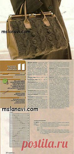 Вяжем сумку спицами | Вяжем с Ланой