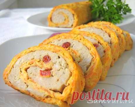 Рулет с мясом Праздничный. Рецепт с фото.