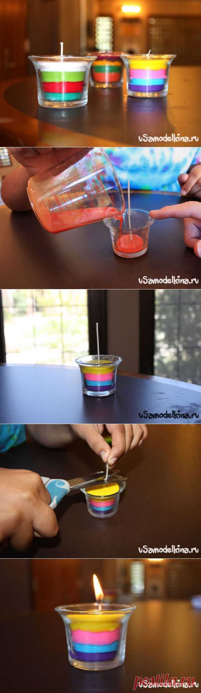 Слоеная свечка своими руками