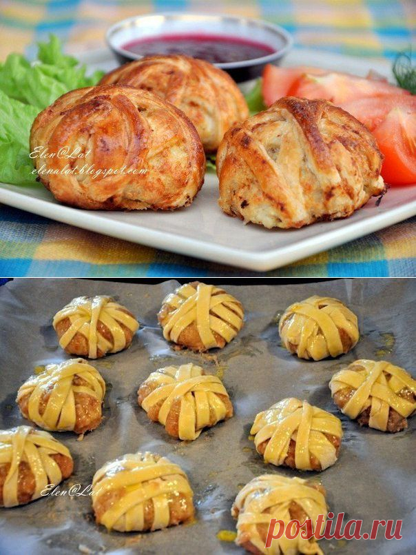 Куриные котлетки " Клубочки"