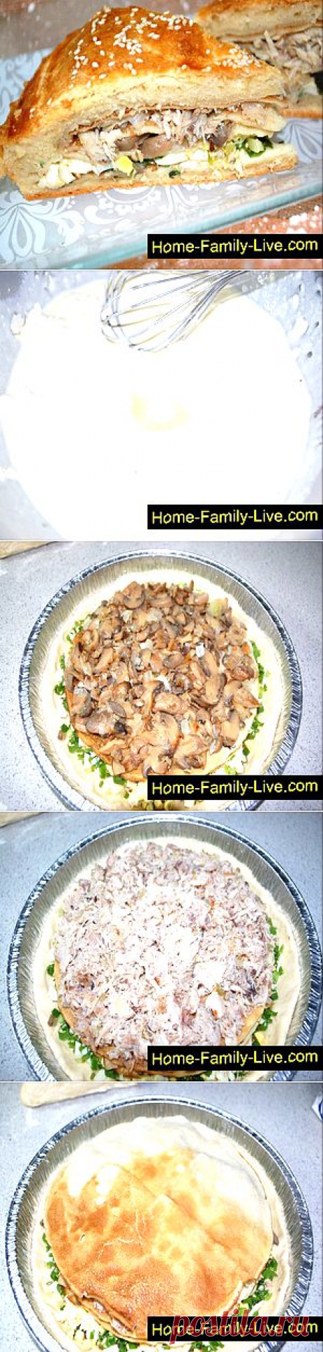 Кулинарные рецепты Курник с курицей и грибами » Кулинарные рецепты