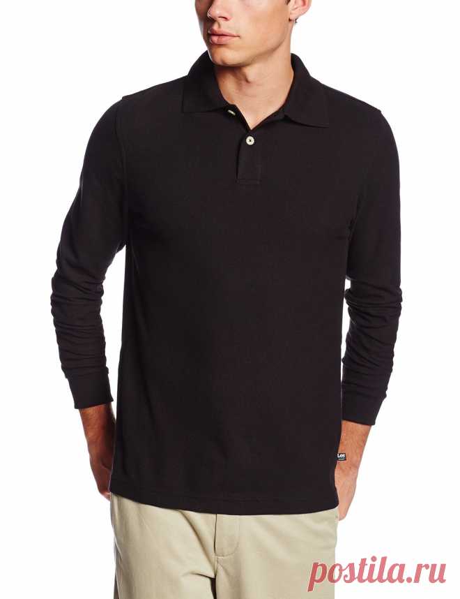 Lee Uniforms Men's Long Sleeve Polo, Black, Large at Amazon Men’s Clothing store: Fashion T Shirts