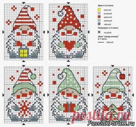Носочки"Новогодний гномик". Связаны спицами. Схемы. - запись пользователя Антонида в сообществе Вязание спицами в категории Вязание спицами аксессуаров