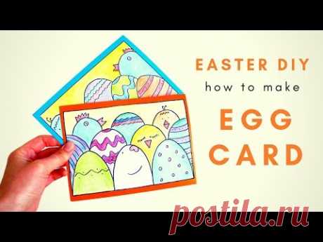 Easter crafts for kids - How to make an easy Easter postcard! HandMade - YouTube