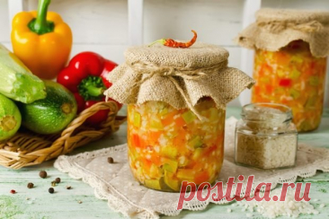 Тещин язык из кабачков с рисом на зиму — Домашняя кулинария