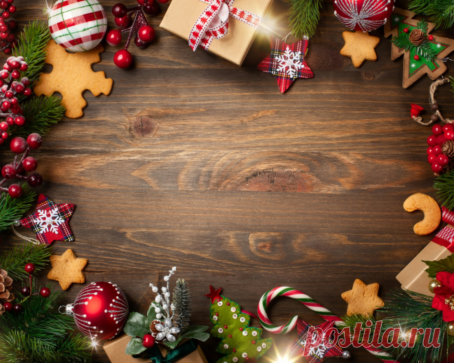 Скачать обои украшения, Новый Год, Рождество, подарки, Christmas, wood, New Year, decoration, xmas, gift box, Merry, fir tree, ветки ели, раздел новый год в разрешении 1280x1024